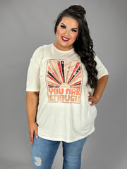91 GT-B {You Are Enough Sunrise} Cream Graphic Tee PLUS SIZE 3X