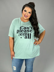 95 GT {Can't Please 'Em All} Dusty Blue Graphic Tee PLUS SIZE 3X