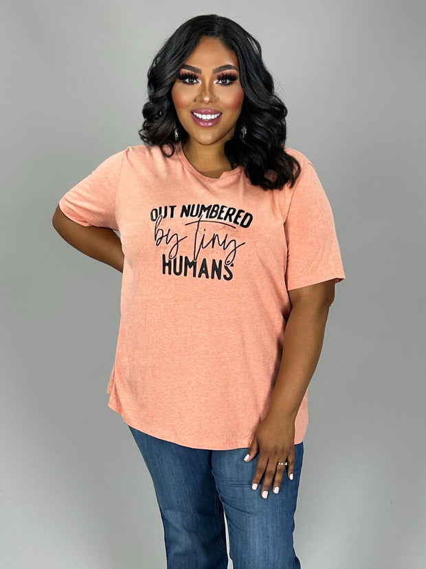 33 GT-K {Out Numbered} Heather Sunset Graphic Tee PLUS SIZE 3X