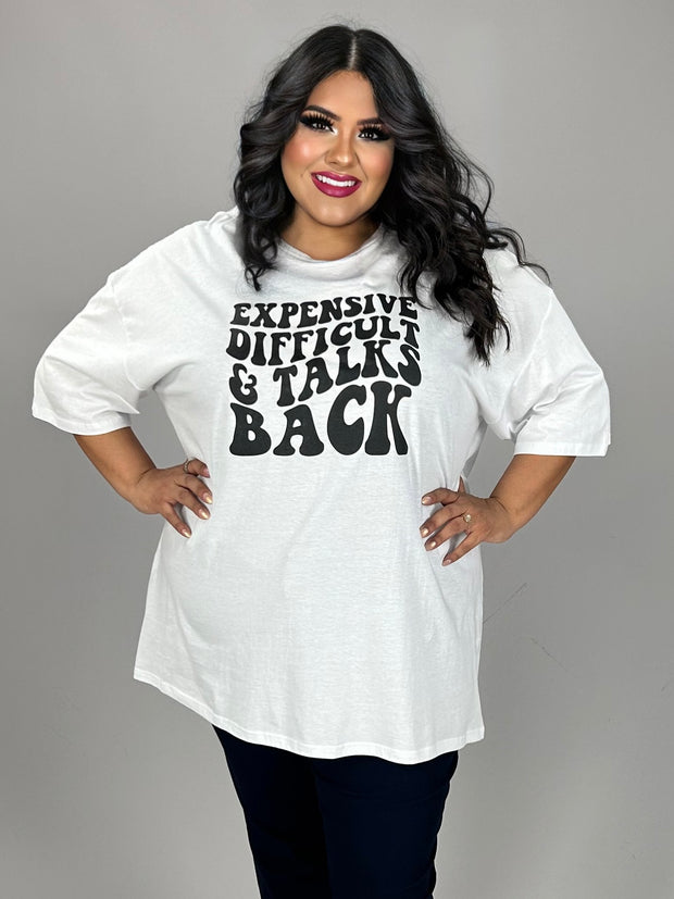 45 GT [Expensive Difficult & Talks Back} IVORY Graphic Tee PLUS SIZE 3X