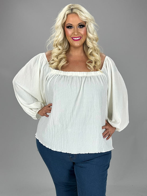 13 SSS {Culture Code} Ivory Waffle Knit Top PLUS SIZE 1X 2X 3X