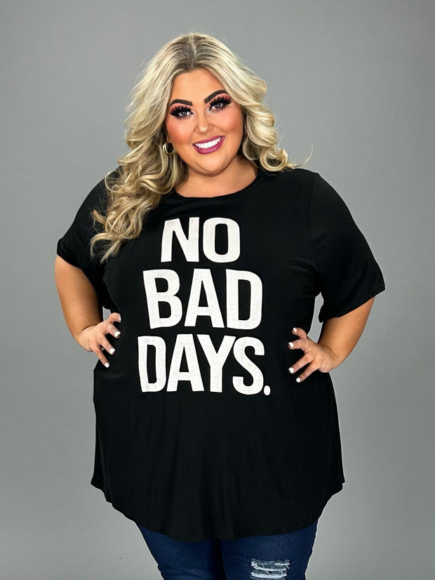 99 GT-Z {No Bad Days} Black Graphic Tee CURVY BRAND!!!  EXTENDED PLUS SIZE XL 2X 3X 4X 5X 6X (May Size Down 1 Size)