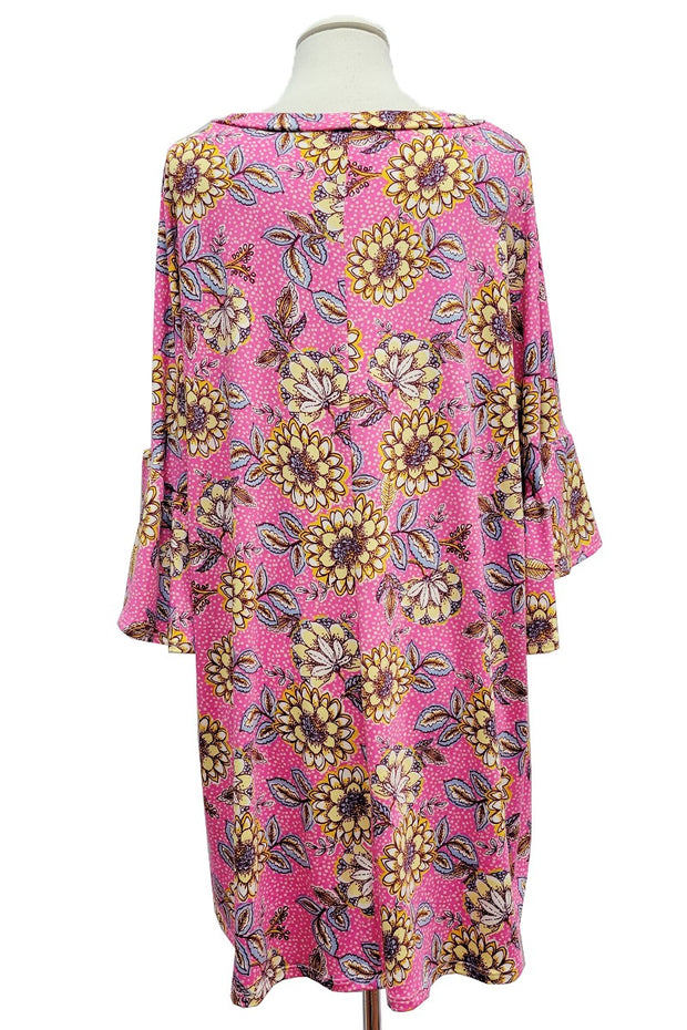 24 PSS {Making Life Great} Pink/Yellow Floral Top EXTENDED PLUS SIZE 4X 5X 6X (Size Up 1 Size)
