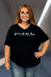 18 GT-A {Give It To God} Black V-Neck Graphic Tee PLUS SIZE 1X 2X 3X