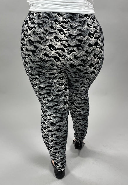Swan Print Pattern Women Leggings main image 0