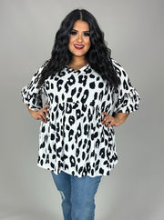 73 PSS {Ready For A Change} Black/White Leopard Tunic EXTENDED PLUS SIZE 3X 4X 5X