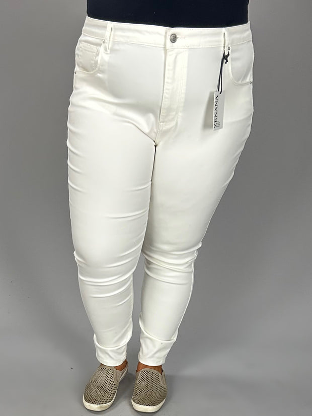 BT-S {Cliffhanger} Ivory Stretch Jeans PLUS SIZE 1X 2X 3X