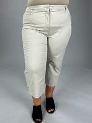 BT-S  M-109  {Karen Scott} Stone Capri Pants Retail $46.50