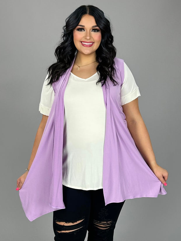 68 OT-D {Breathe in & Out} Lavender Sleeveless Cardigan