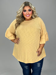 31 SSS {Icing on Top} Mango Ruffle Sleeve Top EXTENDED PLUS SIZE 4X 5X 6X