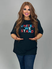 15 GT-G {United We Stand} Black Graphic Tee PLUS SIZE 2X 3X