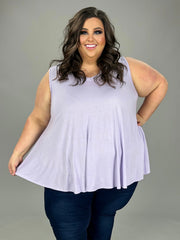 25 SV {Trendy In Color} Lilac V-Neck Rounded Hem Top EXTENDED PLUS SIZE 4X 5X 6X