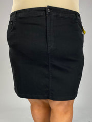 BT-C  M-109   {Charter Club} Black Denim Pencil Skirt Retail $64.50 EXTENDED PLUS SIZE 26W