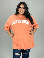 42 GT {Kissed By The Sun} Dk Peach Comfort Colors Graphic Tee PLUS SIZE 3X
