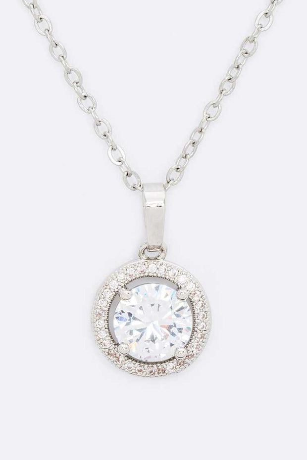 Necklace {Lady Lux} Silver Pendant Necklace