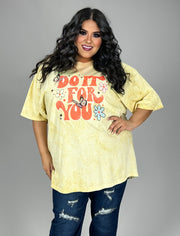 32 GT {Do It For You} Blasted Yellow Comfort Colors Graphic Tee PLUS SIZE 3X