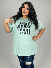 95 GT {Can't Please 'Em All} Dusty Blue Graphic Tee PLUS SIZE 3X