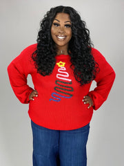 34 GT  {Christmas Tree} Red Christmas Tree Sweater PLUS SIZE 1X 2X 3X
