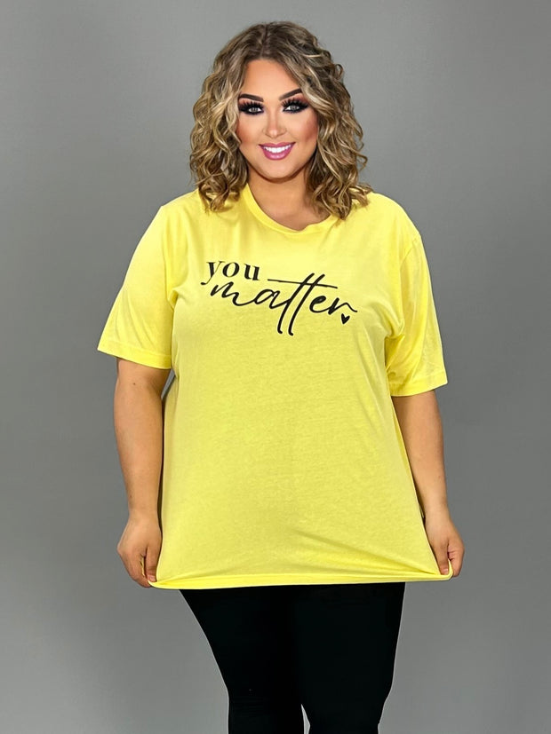 34 GT-E {You Matter} Yellow Graphic Tee