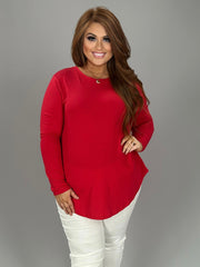 73 SLS {Here I Stand} Ruby Red Round Neck Top PLUS SIZE 1X 2X 3X