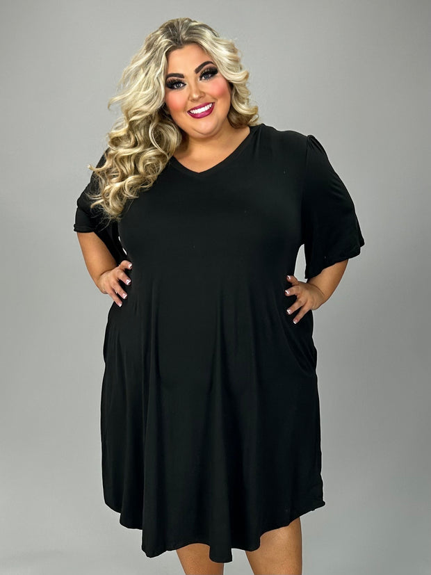 28 SSS-B {Lovely Inside & Out} Black Short Sleeve Dress PLUS SIZE XL 2 Curvy Boutique Plus Size Clothing 28 SSS-B {Lovely Inside & Out} Black Short Sleeve Dress PLUS SIZE XL 2 Curvy Boutique Plus Size Clothing
