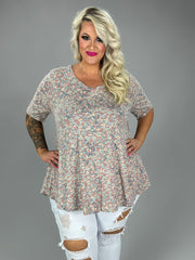 23 PSS {Making You Noticed} Dusty Multi-Color Leopard Tunic EXTENDED PLUS SIZE 3X 4X 5X