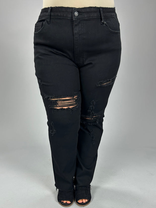 BT-R {No Inhibitions} Black Distressed Jeans PLUS SIZE 34 36 38