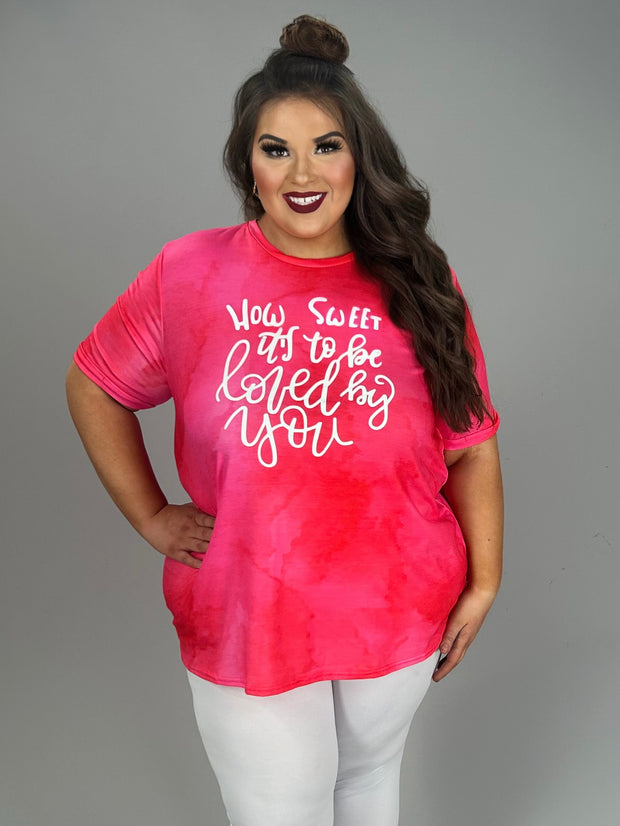 24 GT-O {How Sweet It Is To Be Loved} Hot Pink Graphic Tee PLUS SIZE 3X