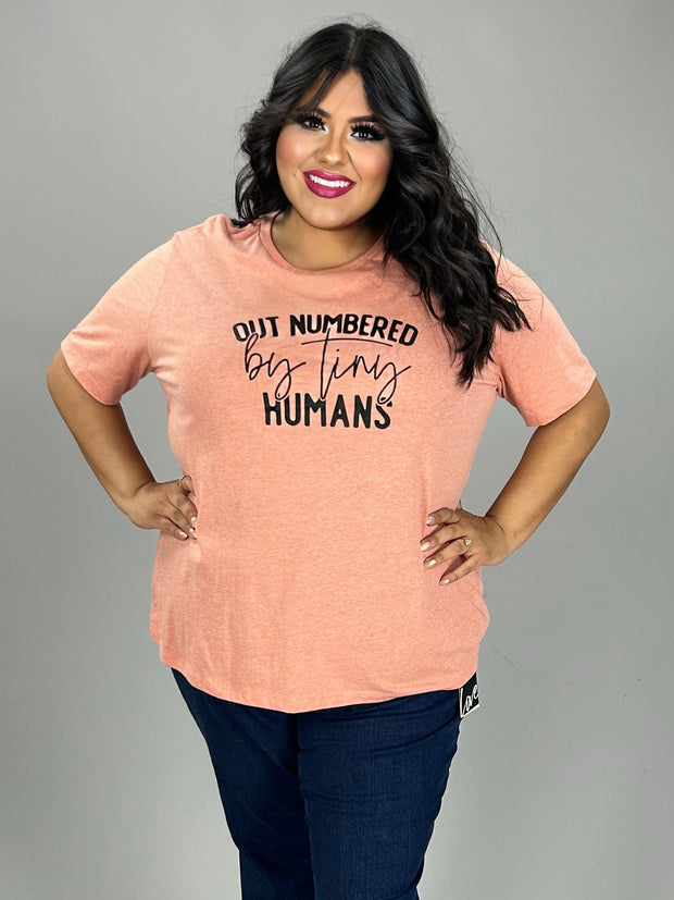 33 GT-K {Out Numbered} Heather Sunset Graphic Tee PLUS SIZE 3X
