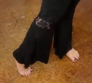 BT-Z {Little Bit Hippy} Black Buttersoft Pants w/Lace Inset CURVY BRAND!!!  1X 2X 3X 4X 5X 6X