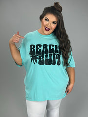 39 GT {Aqua Beach Bum} Aqua Comfort Colors Graphic Tee PLUS SIZE 3X