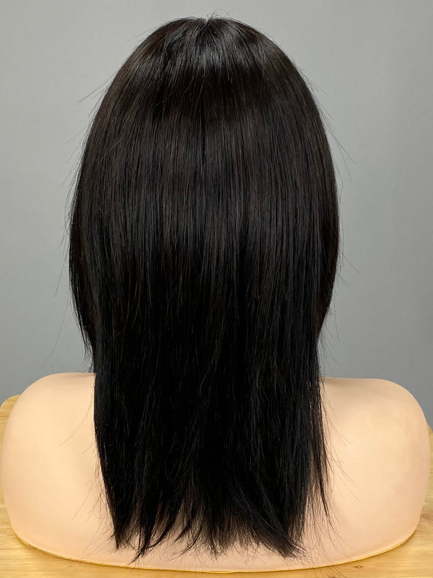 "Peppermint" (Coffee Without Cream) Hand-Tied Luxury Wig