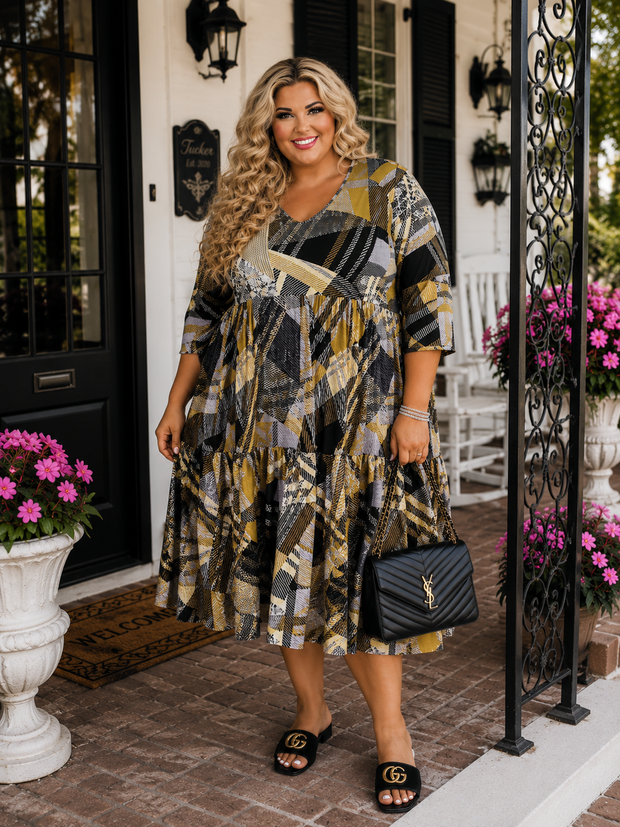 plus size layered dress boohoo Women's Plus Floral Chiffon Layered Plunge Front Maxi Dress in Pink | Size: 20