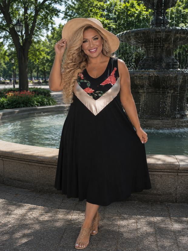 3x maxi dress LD-P {Over The Bridge} Black Floral Lame` PLUS SIZE 1X 2X 1X Modern Dressing Table Designs Food Color:Black- With Belt macabre twist