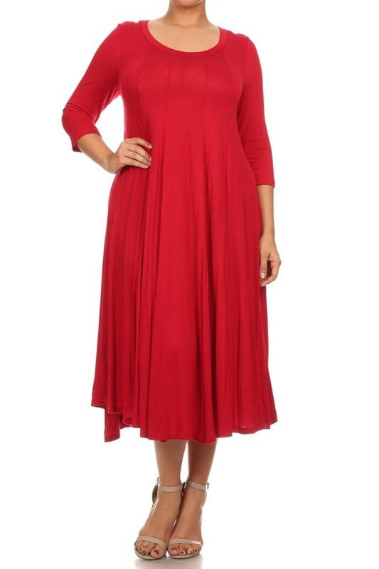 63 SQ {Playing For Keeps} Red Pleated A-Line Dress PLUS SIZE 1X 2X 3X 1X 63 SQ {Playing For Keeps} Red Pleated A-Line Dress PLUS SIZE 1X 2X 3X 1X