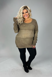 36 SD {Composed Charm} VOCAL Taupe Waffle Knit Top PLUS SIZE XL 2X 3X