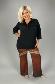 67 SQ {Down To Business} Black Button Up Collared Top w Pocket PLUS SIZE 1X 2X 3X