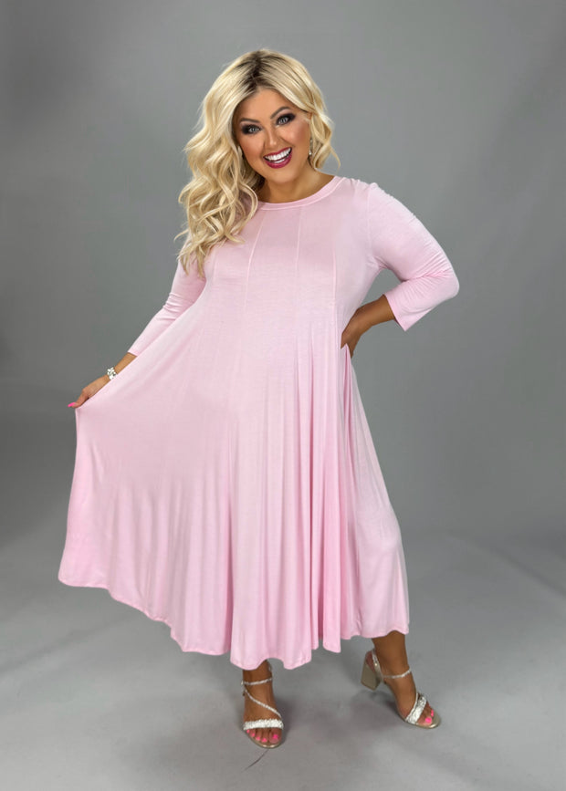 16 SQ {Playing For Keeps} Light Pink Pleated A-Line Dress PLUS SIZE 1X 2X 3X 2X 16 SQ {Playing For Keeps} Light Pink Pleated A-Line Dress PLUS SIZE 1X 2X 3X 2X