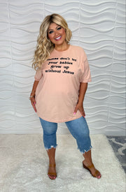 86 GT-A {Mamas Don't Let} Dusty Coral Graphic Tee PLUS SIZE 2X