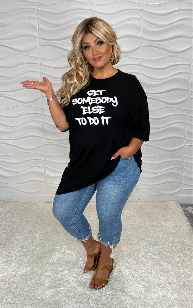 79 GT {Get Somebody Else} Black Graphic Tee PLUS SIZE 1X 2X 3X