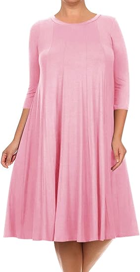16 SQ {Playing For Keeps} Light Pink Pleated A-Line Dress PLUS SIZE 1X 2X 3X 2X 16 SQ {Playing For Keeps} Light Pink Pleated A-Line Dress PLUS SIZE 1X 2X 3X 2X