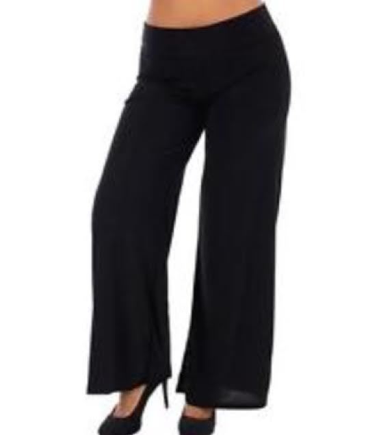 BT-R {Classy Stroll} Black Wide Leg Dress Pants CURVY BRAND!!!  EXTENDED PLUS SIZE XL 2X 3X 4X 5X 6X (May Size Down 1 Size)