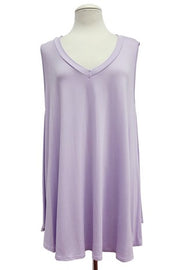 25 SV {Trendy In Color} Lilac V-Neck Rounded Hem Top EXTENDED PLUS SIZE 4X 5X 6X