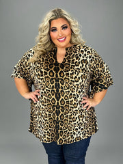 25 PSS-A {Curvy Tested} Brown Leopard Print Tunic CURVY BRAND!!!  EXTENDED PLUS SIZE 4X 5X 6X