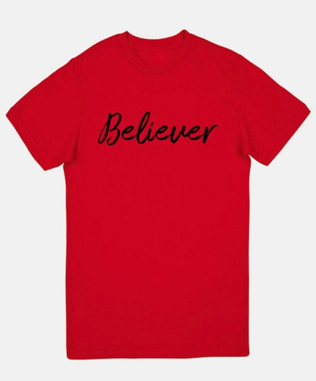 48 GT {Believer} RED Graphic Tee PLUS SIZE 1X 2X 3X