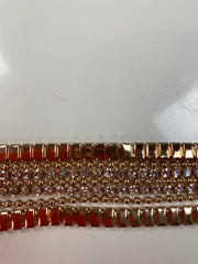 BRACELET {Feeling Grand} Gold Bead & Rhinestone Bracelet