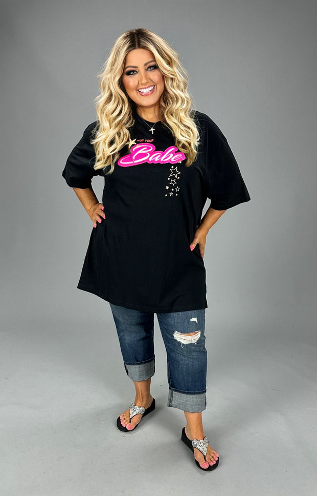 52 GT {Not Your Babe} Black Graphic Tee PLUS SIZE 1X 2X 3X