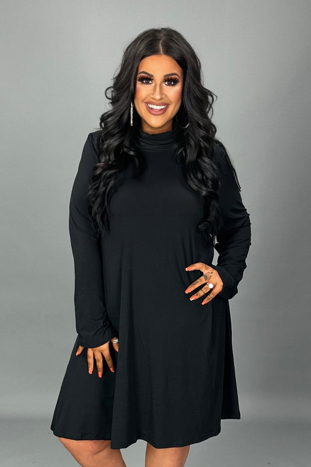 89 SLS {Doing Life Right} Black Turtleneck Dress PLUS SIZE 1X 2X 3X