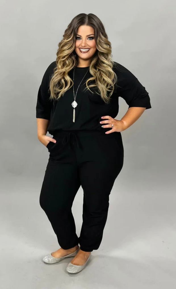 30 OR 89 SET-B {Best Of Both Worlds} Black Loungewear Set PLUS SIZE 1X 2X 3X