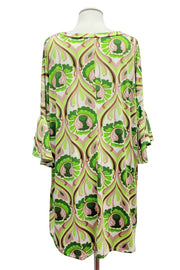 21 PSS {Trendy Effect} Lime Green Print Top EXTENDED PLUS SIZE 4X 5X 6X (Size Up 1 Size)